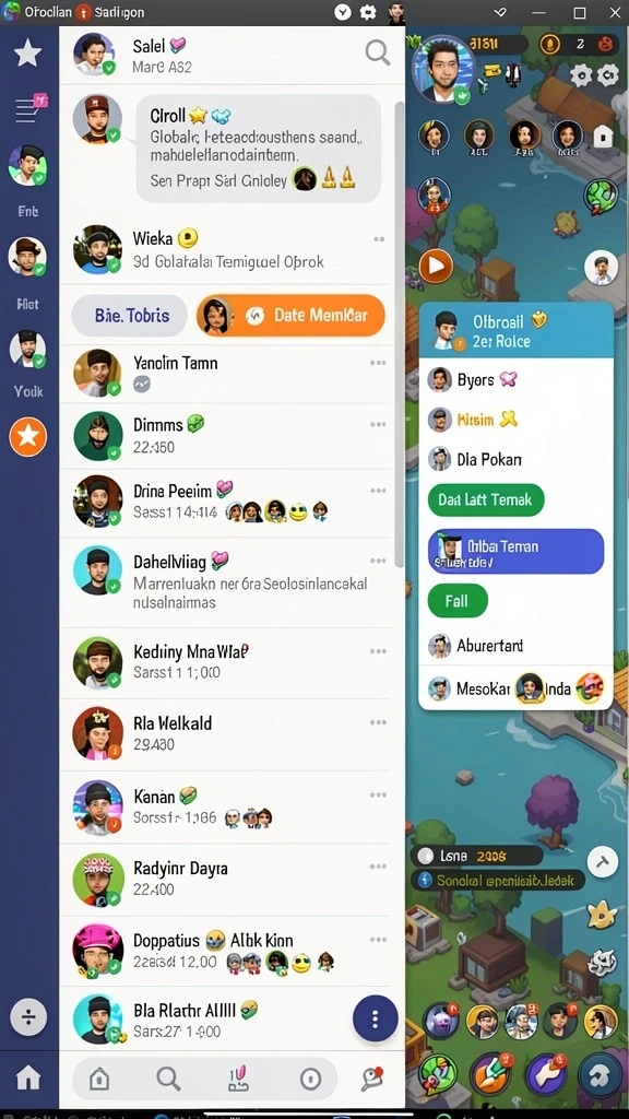 Screenshot menunjukkan antarmuka utama yang menarik.