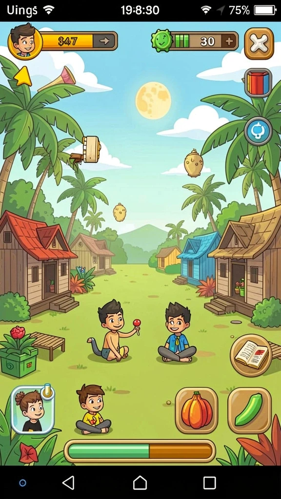 Level permainan yang penuh tantangan dan keseruan.