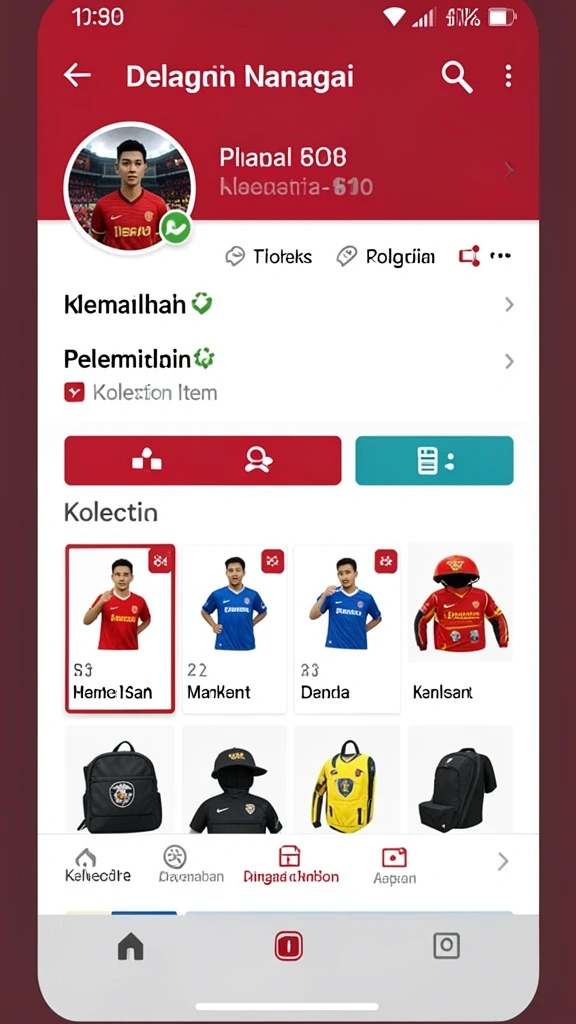 Menunjukkan berbagai karakter unik yang dapat dipilih.