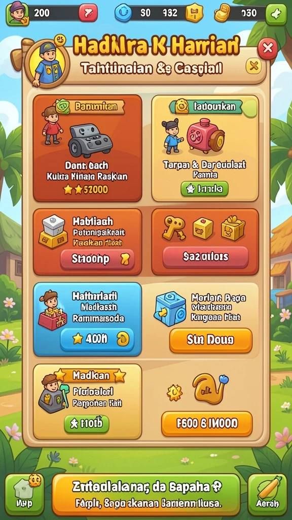 Level menarik yang penuh tantangan.