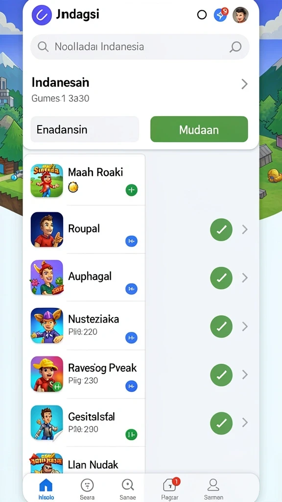 Karakter-karekter unik yang dapat dipilih.