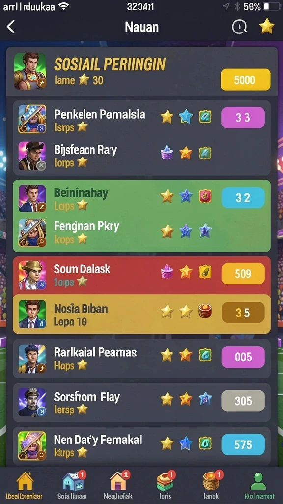 Fitur leaderboard untuk bersaing dengan pemain lain.