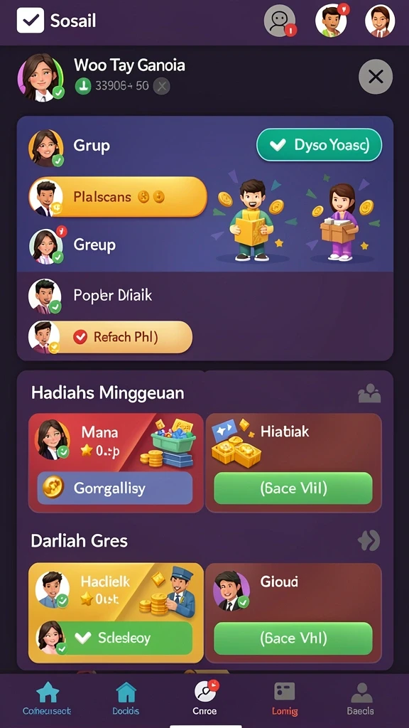 Momen seru saat bermain dengan teman-teman.