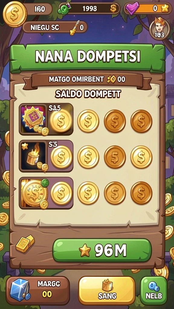 Pengguna sedang menikmati permainan slot yang seru.