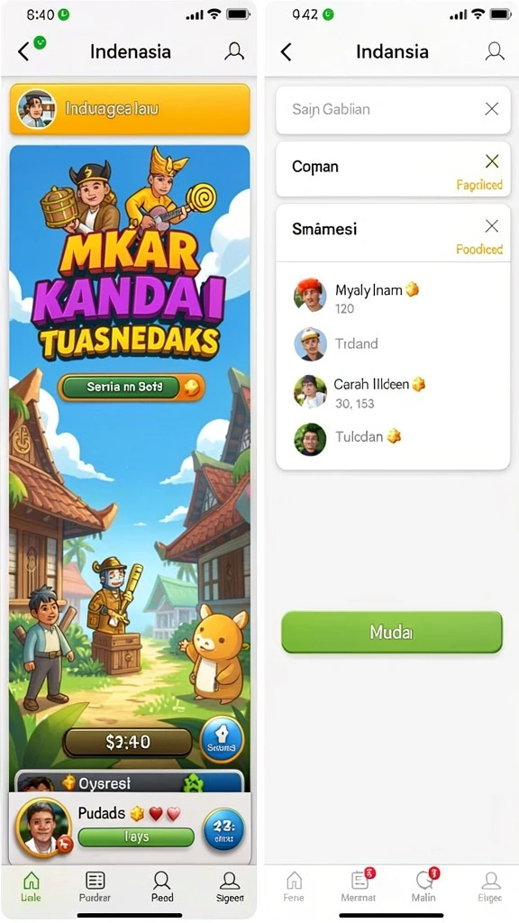 Tampilan antarmuka yang bersih dan menarik.