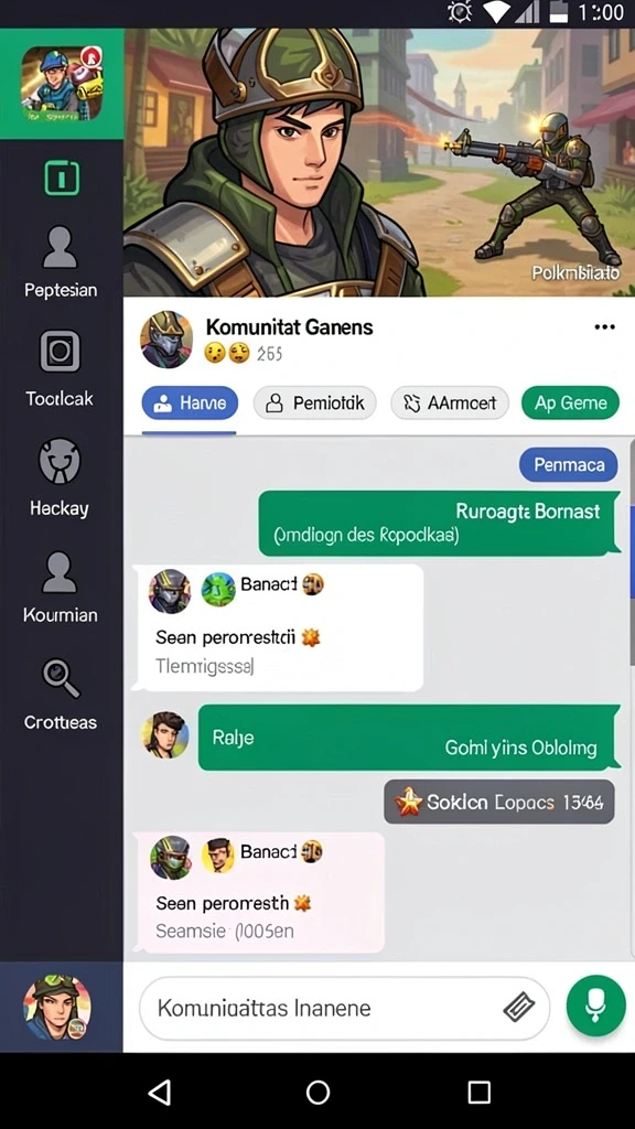 Screenshot menampilkan karakter utama dalam misi petualangan.