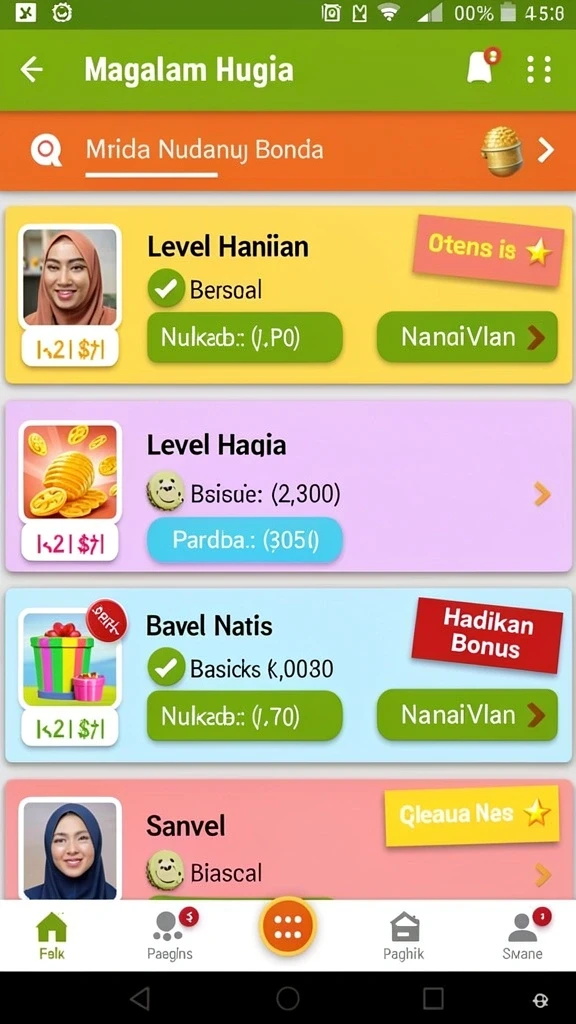 Karakter-karakter unik yang bisa dipilih oleh pemain.
