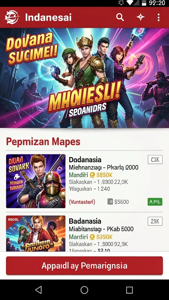 Tampilan antarmuka yang menarik dan user-friendly.