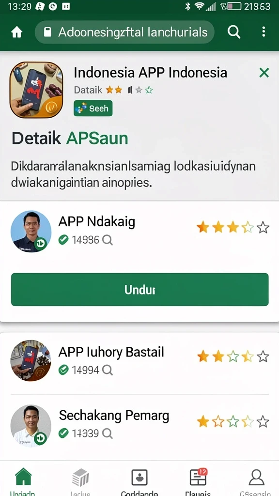 Tampilan utama dengan berbagai pilihan permainan.